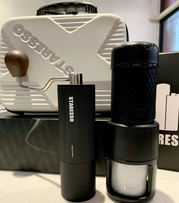 Starso Classic Portable Travel Kit Espresso Maker and Manual Coffee Grinder - Image 5